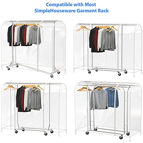 SIMPLE HOUSEWARE Clear Garment Rack Cover