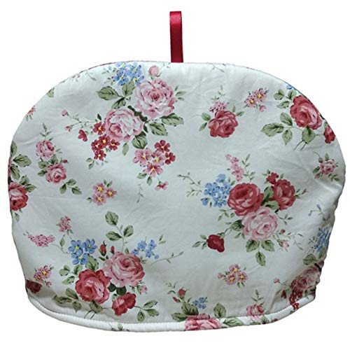 Quilted Cotton Tea Cozy - Insulated Floral Teapot Cover 13.8 x 9.8 Inch