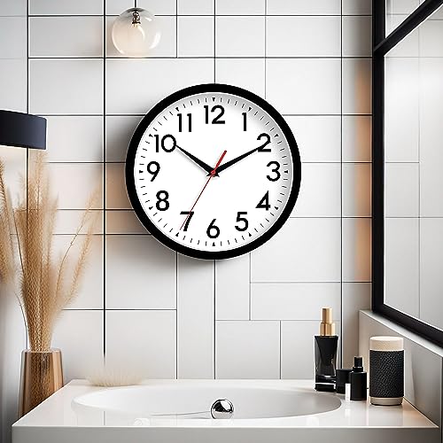 14 Inch Silent Wall Clock, Non-Ticking Battery Operated Analog Clock