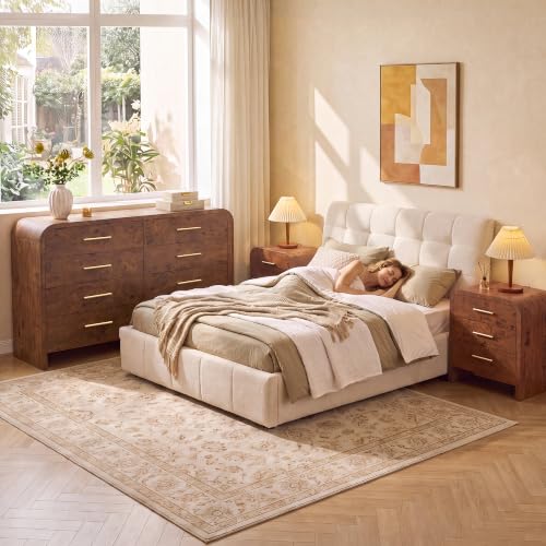 3-Piece Bedroom Furniture Set: 8-Drawer Dresser & 2 Nightstands