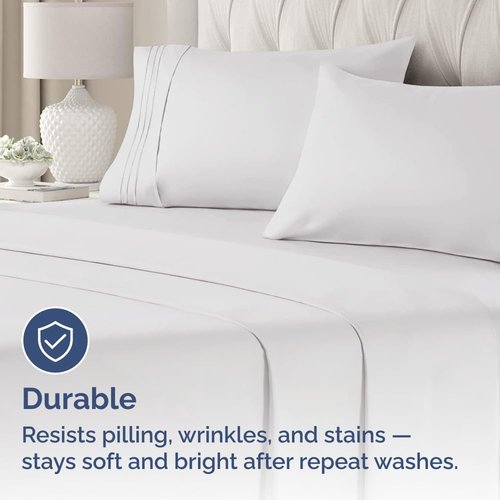 King Standard Pillow Cases by King - Soft Hotel Quality Covers | Comfy Bedding for All Ages - 4 Piece Set in French Grey