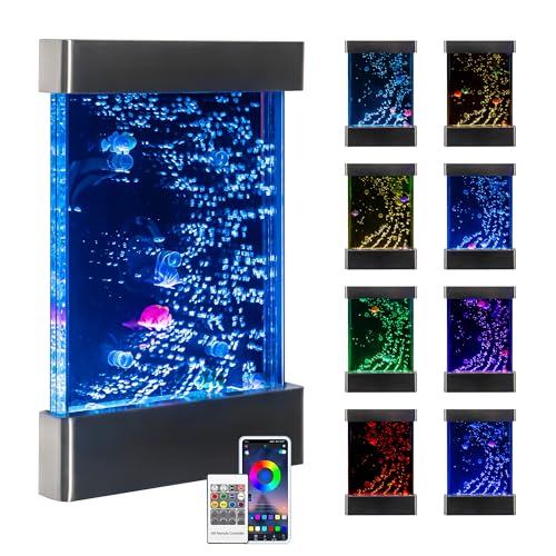 16x24 Inch LED Water Bubble Wall, Stainless Steel Sensory Decor