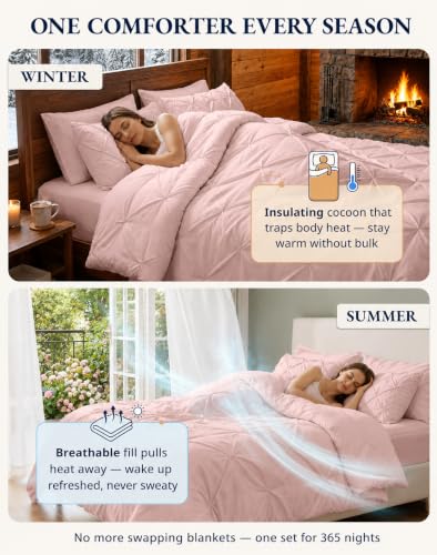 Queen Size 7-Piece Down Alternative Comforter Set - Sepia Rose