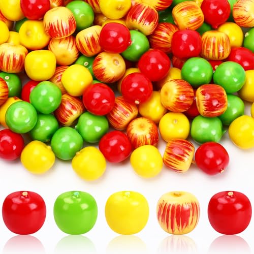 120 Pcs Artificial Mini Foam Apples - Realistic Fake Fruit Decorations