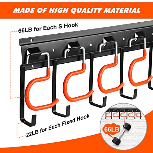 68-Inch All Metal Garden Tool Organizer Wall Mount Garage Storage