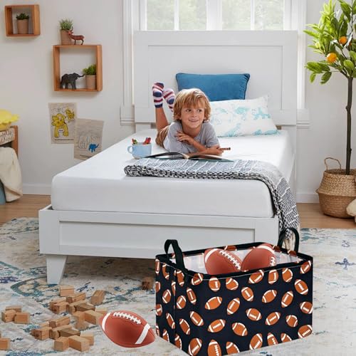 Collapsible Kids Toy Storage Bin - Linen Fabric Nursery Laundry Basket