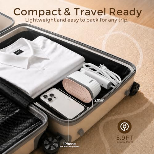 Portable Handheld Garment Steamer & Dry Iron - 2-in-1 Travel Wrinkle Remover