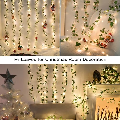 Suddus LED Ivy Vine Curtain Lights 6.5x6.5ft with Remote