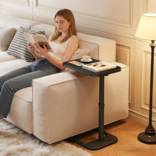 Adjustable Height TV Tray Table with Flip-Top for Couch and Bedside
