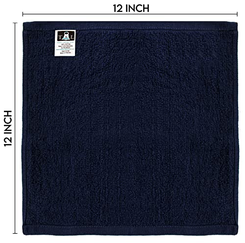Multicolor 24 Pack Cotton Wash Cloths - Soft, Absorbent Face Towels for Home & Salon