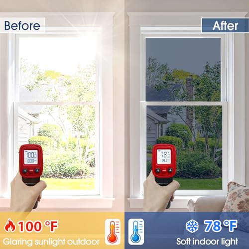One Way Privacy Window Film - Heat & Glare Control, 17.5"x78.7"