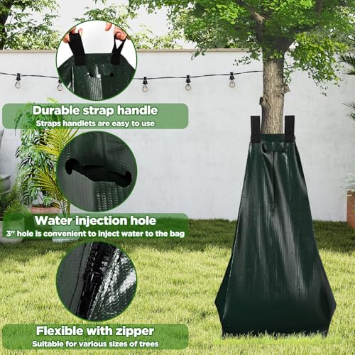 2-Pack 20-Gallon Slow Release Tree Watering Bags - Heavy-Duty Drip Bags