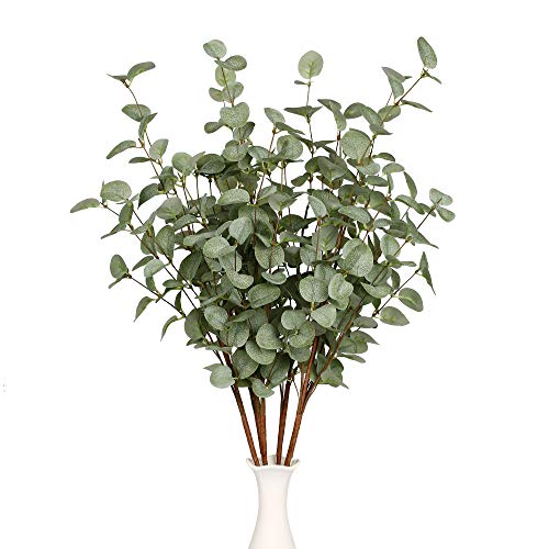Artificial Eucalyptus Stems 27 Inch - 6 Pack Greenery Branches for Home Decor