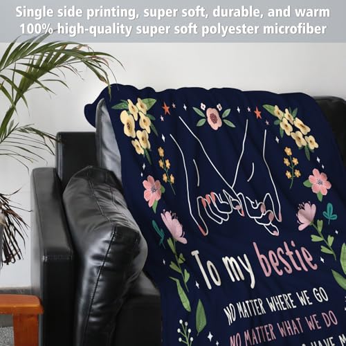 GiltGlimmer Blue Best Friend Birthday Gift Blanket 60x50 inches