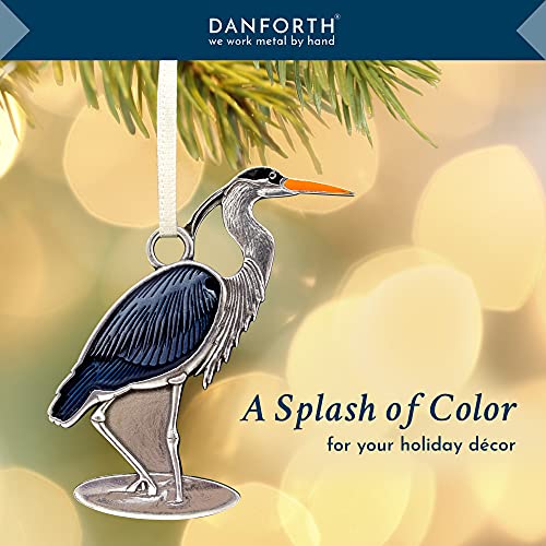 DANFORTH Great Blue Heron Ornament - Pewter Handcrafted in USA (Great Blue Heron)