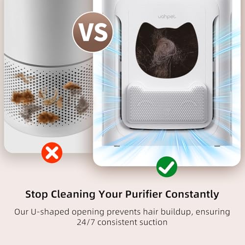 Pet Air Purifier for Home with H13 HEPA Filter and Air Quality Monitor