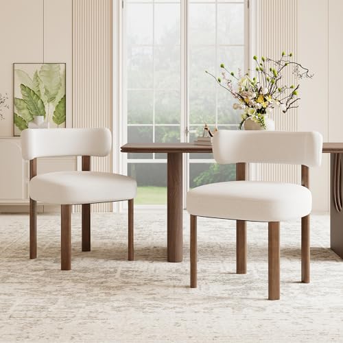 Upholstered Dining Chairs Set of 2, Mid Century Modern Kitchen Chairs