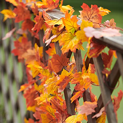 Artificial Maple Leaf Fall Garland - 5 Pack 5.9ft Autumn Hanging Decor