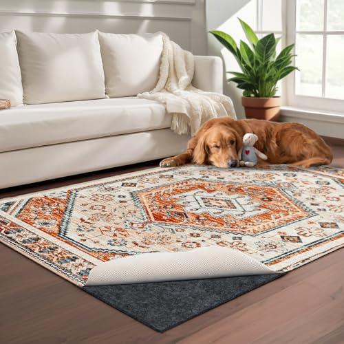 6x9 ft Waterproof Non-Slip Rug Pad for Hardwood Floors - Felt & TPR