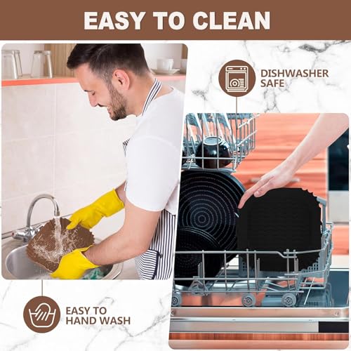 8-Inch Square Silicone Air Fryer Liners - Reusable Non-Stick Pot Inserts
