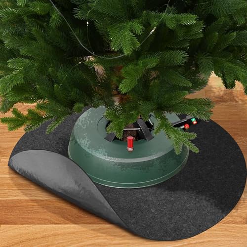 30-Inch Christmas Tree Stand Mat - Non-Slip Felt Floor Protector