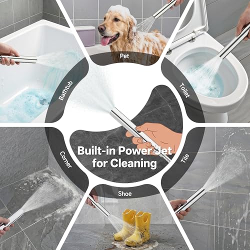 10-Inch Dual Rainfall Shower Head Combo with Handheld Sprayer and Extension