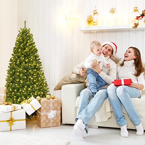5FT Pre-Lit Artificial Christmas Tree - 150 LED Lights & 600 Branch Tips