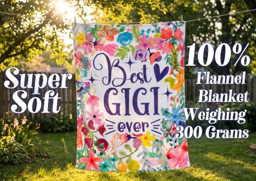 InnoBeta Gigi Gifts Flannel Throw Blanket 50x65 Inches for Grandma - Best Gigi Ever
