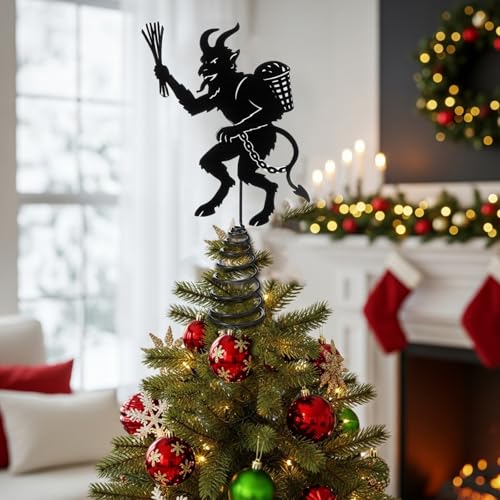 Soulchen 7.9 x 6 in Krampus Halloween Christmas Tree Topper Gothic Decor