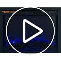 40 Inch Electric Fireplace Insert Recessed Wall Mounted Heater