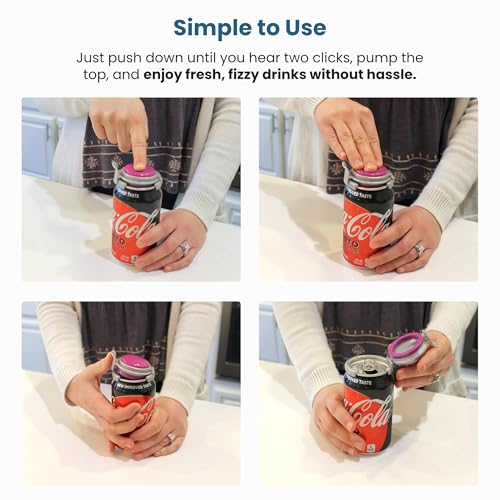 Manual Can Carbonation Saver and Fizz Keeper for 12oz Soda and Beer - 2 Pack