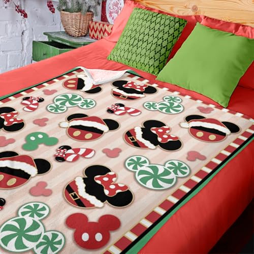 Zzkol Red Christmas Flannel Throw Blanket 50 x 60 in for Kids & Adults