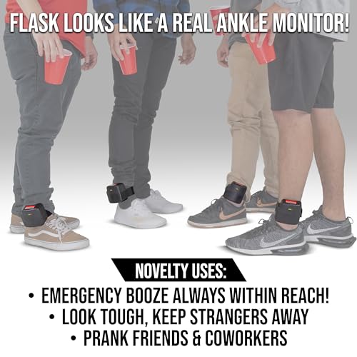 GoPong Ankle Monitor Flask - Hidden 5oz Liquor Disguise Gag Gift