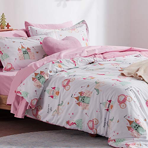 Kids Twin Duvet Cover Set - Soft Microfiber Bedding with Pillow Sham