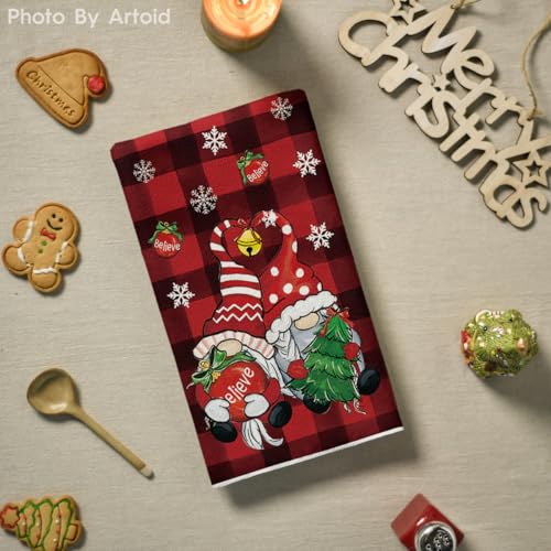 Artoid Mode Red Gnome Truck Christmas Kitchen Towels Set of 2 18x26 inch