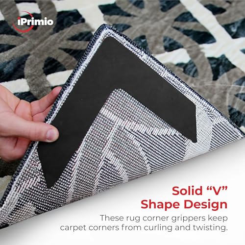 V-Shape Rug Corner Grippers, Anti-Curl Rug Weights - 4 Pack