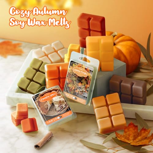 Natural Soy Wax Melts for Warmers - Fall Scented Autumn Fragrance Cubes