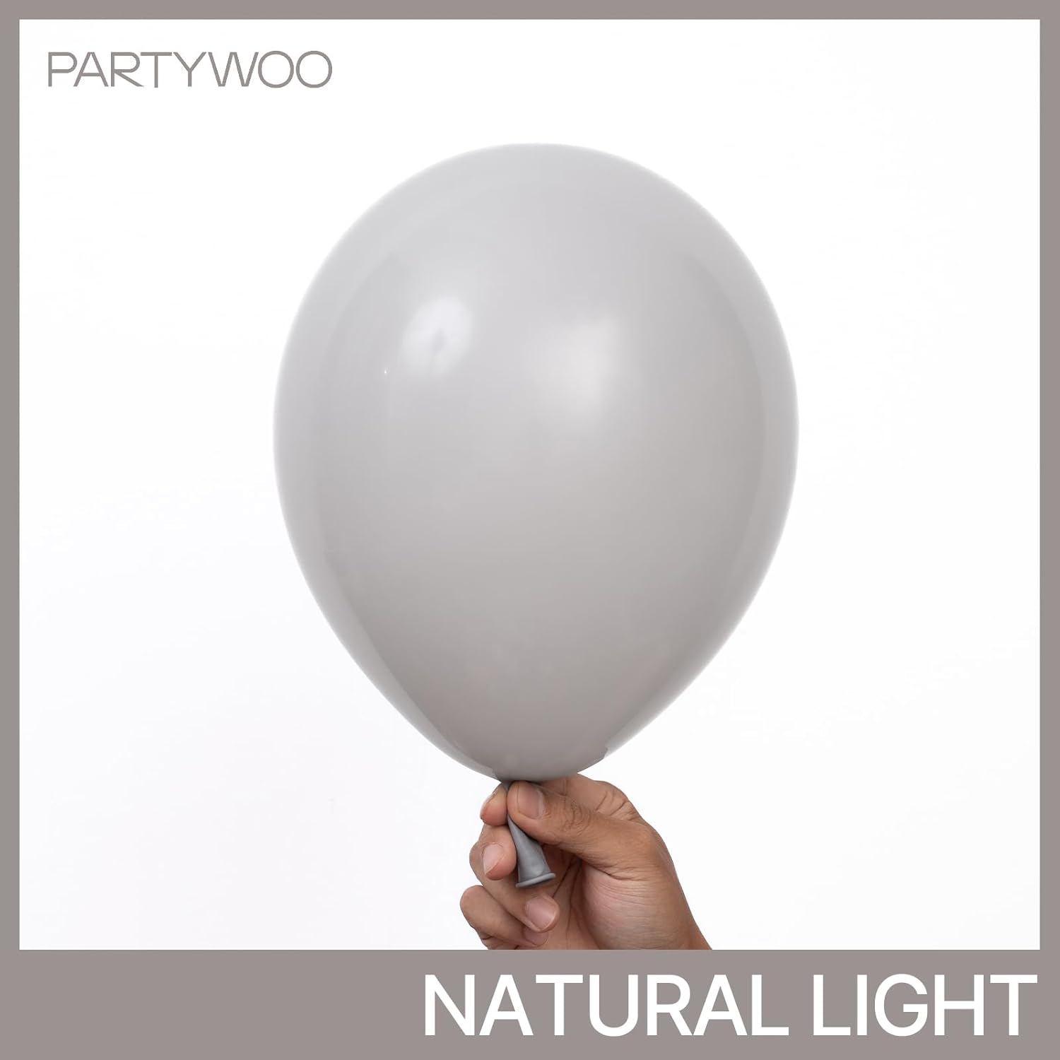 PartyWoo Gray Balloons - 152-Piece Matte Gray Latex Balloon Arch Kit | Perfect for Baby Showers, Graduations, Weddings & Birthdays