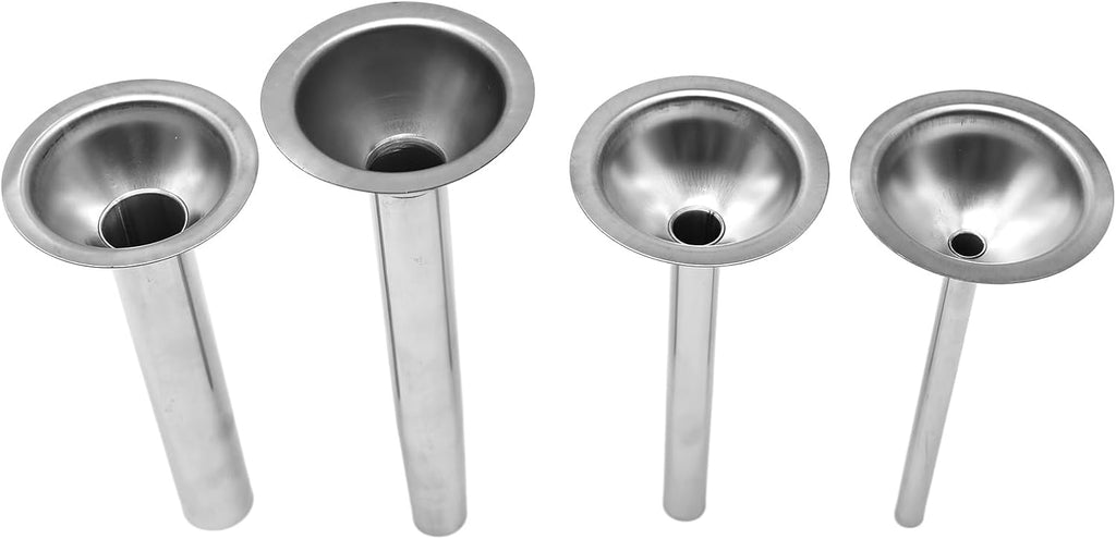 Saihisday Stainless Steel Sausage Stuffer Tubes - Meat Grinder Attachment Set of 4 (#22)