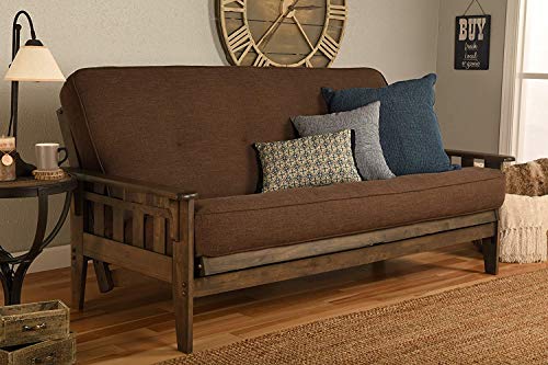 Full Size Linen Futon Cover for 6-8 Inch Mattresses - Brown