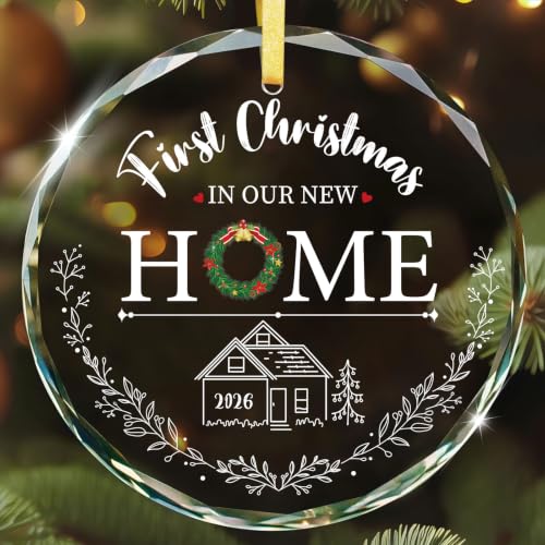 SICOHOME New Home Christmas Ornament 2026 - Housewarming Gift, Holiday Decor, Variation: Home a