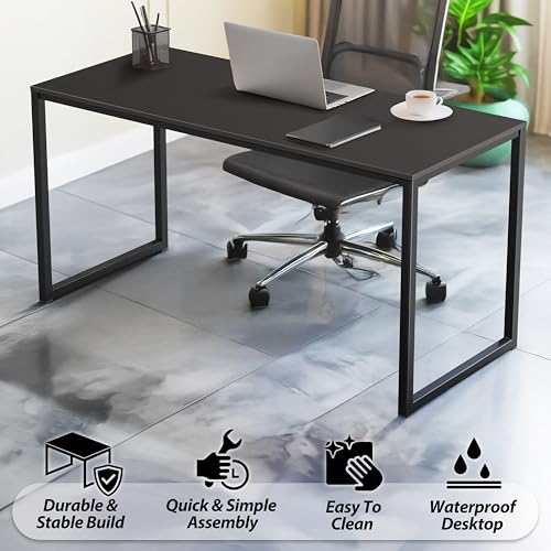 40-Inch Home Office Computer Desk - Compact Mission Style Table, Black