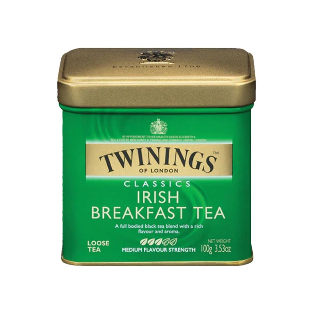 Twinings Irish Breakfast Loose Tea - Robust Caffeinated Black Tea Leaves, 3.53 Ounce Tin | Smooth & Flavorful