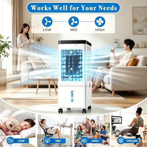 Portable Evaporative Air Cooler 16L Tank with Remote and Oscillation