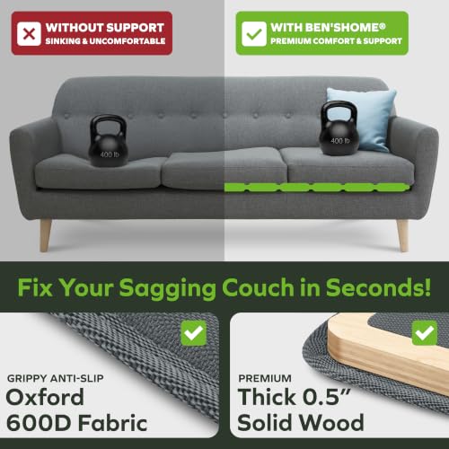 Solid Wood Couch Cushion Support Board for Sagging Sofas (58-67" x 19.7")