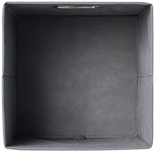 Collapsible Fabric Cube Storage Bins with Handles Light Grey 6-Pack 10.5 Inch