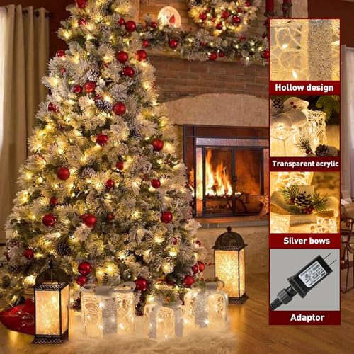 Lighted Christmas Gift Boxes Set of 3 Indoor Outdoor Holiday Decor