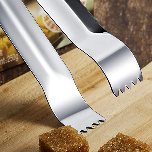 Gejoy Silver Mini Serving Tongs – 12 Pack Stainless Steel Ice & Appetizer Utensils