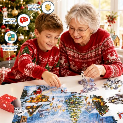 Christmas Jigsaw Puzzle Advent Calendar - 1008 Piece 24 Day Countdown