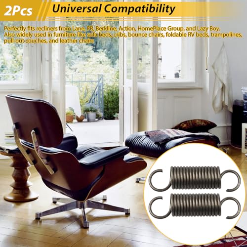2-Pack 2-7/8 Inch Recliner Mechanism Tension Spring Replacement Parts